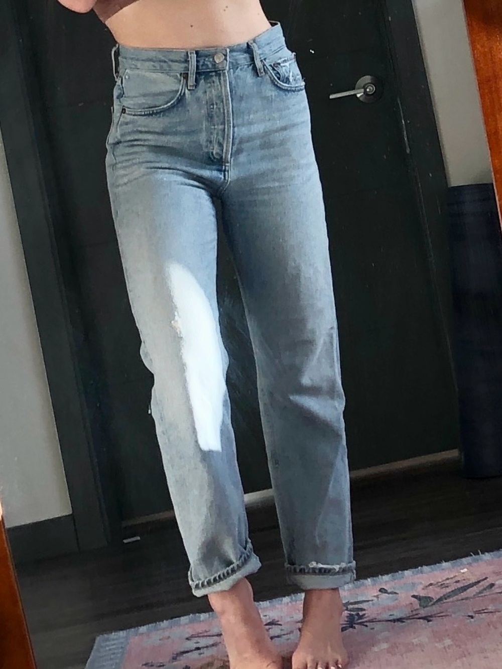 AGOLDE light wash jeans